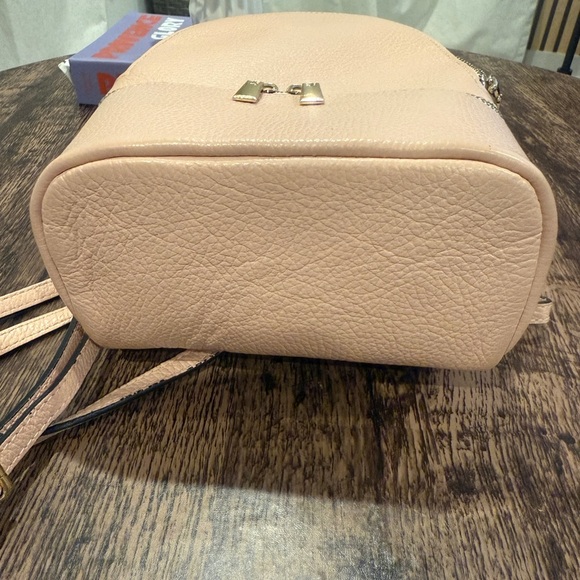 Borse in Pele Genuine Leather Elegant Pink Backpack - Picture 8 of 9